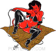 Coop Wild Devil Girl Sticker Image
