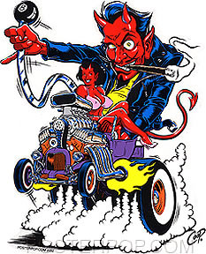 Coop Hot Rod Devil Sticker Image