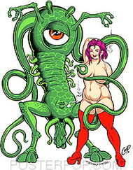 Coop Alien Love Sticker Image