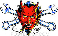 Coop Wrench Devil Sticker Image