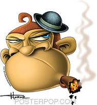 Doug Horne Grumpy Monkey Sticker Image