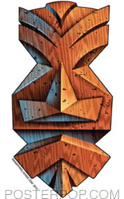 Doug Horne Wood Tiki Sticker Image