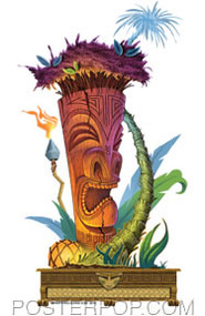 Doug Horne Palm Tree Tiki Sticker Image