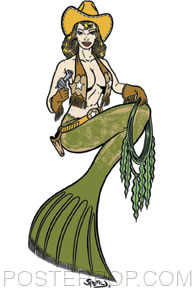 Firehouse Western Mermaid Stickers Image