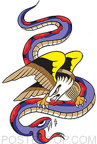 Pop Industries Eagle And Snake Sticker Image