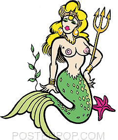 Pizz Mermaid Sticker Image