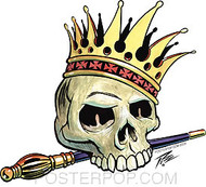 Pizz Skull King Sticker Image