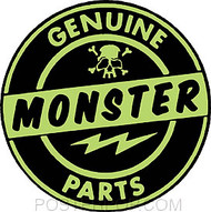 Artist Robert Kruse Genuine Monster Parts Sticker by Poster Pop. 1960's Ed Roth spoof on Genuine Stolen (Ford) Parts.