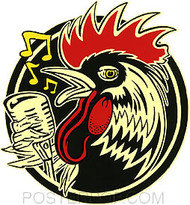 Kruse Rockabilly Rooster Sticker Image