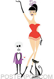 Shag Burlesque Girl Sticker Image