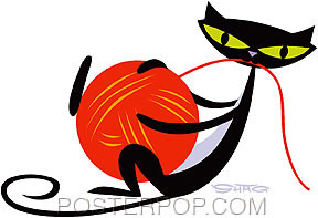 Shag Playful Kitty Sticker Image