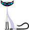 Shag Siamese Cat Sticker Image