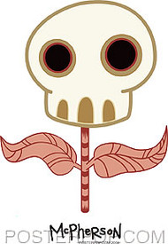 Tara McPherson Sugar Skull Flower Sticker Image