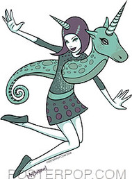 Tara McPherson Unicorn Girl Sticker Image