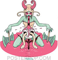 Tara McPherson Pink Puke Sticker Image