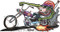 Von Franco Monster Biker Sticker Image