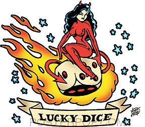 Vince Ray Lucky Dice Sticker Image