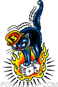 Vince Ray 13 Cat Sticker Image