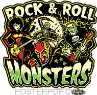 Vince Ray Rock Roll Monsters Sticker Image