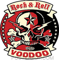 Vince Ray Rock Roll Voodoo Sticker Image