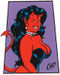 Coop Trapezoid Devil Girl Sticker Image