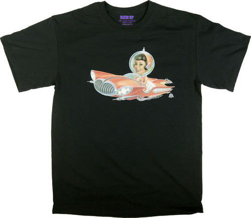 Aaron Marshall Flying Car Girl T Shirt Image