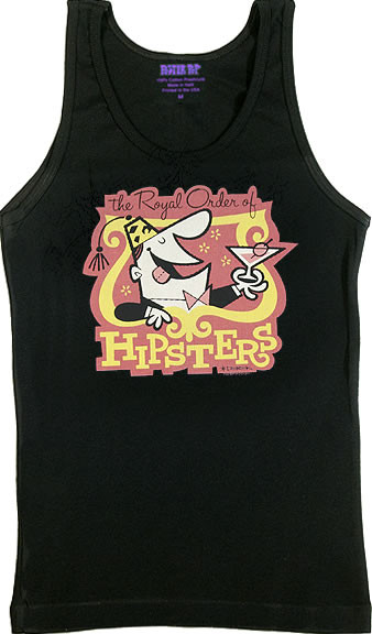 Derek Yaniger Hipsters Womans Baby Doll Tee and Boy Beater Tank Top Image