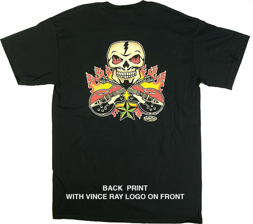 Vince Ray Skull n Guitars T-Shirt