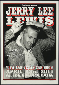 Rob Kruse Jerry Lee Lewis VLV14 Silkscreen Car Show Poster 2011 Image