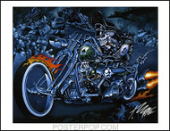 Pizz Hell Biker Wild Hunt Hand Signed Print 8-1/2 x 11 Image