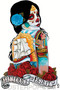 Artist Gustavo Rimada Tattooed Beauty Car Sticker Decal by Poster Pop. Beautiful Tattooed Day of the Dead, Sexy Girl with Face paint, Roses, Sailing Ship Tattoos.