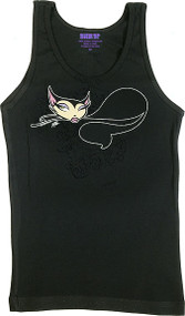 Pizz Cozy Kitty Womans Baby Doll Tee and Tank Top Image