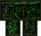 Vince Ray All 5 2011 Glow Silkscreen Posters: Judy Dragstrip, Killbot, Skeletina, Zoltarra & Zimballa - Glow in the Dark Image