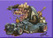 BigToe Hot Rod Bear Fridge Magnet Image Purple