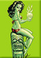 gToe Green Goddess Fridge Magnet Image Green