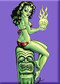 gToe Green Goddess Fridge Magnet Image Purple