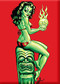 gToe Green Goddess Fridge Magnet Image Red
