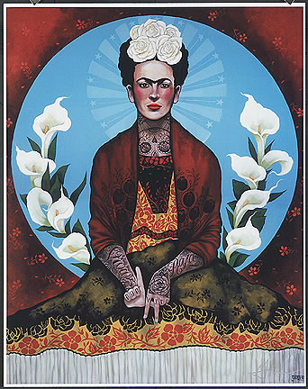 Gustavo Rimada Frida Kahlo Los Angeles Hand Signed Print Image