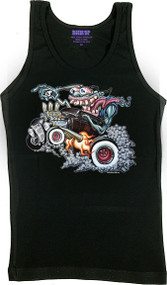 BigToe Monster Hotrod Woman's Baby Doll, Boy Beater, Tank Top Image