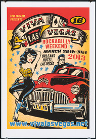 Vince Ray Viva Las Vegas 16 Silkscreen Event Poster 2013 Image