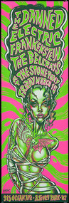 BigToe The Damned, Electric Frankenstein Silkscreen Concert Poster 2013 Image