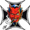 Coop Iron Cross Devil Sticker Image