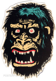 Ben Von Strawn Go Go Gorilla Sticker, Ape, Monkey, Monster