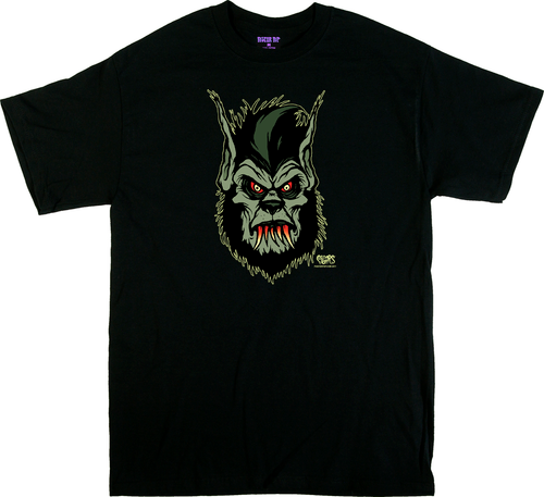 Artist Eric Pigors Bloody Werewolf T-Shirt, Poster Pop, Wolfman, 3rd Stage, Wolf, Man, Teeth, Fangs, Cartoon, Awesome