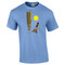 SH128 Shag Hula Tiki Sun T-Shirt on Blue