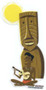 SHS129 Shag Ukelele Tiki Sun Sticker