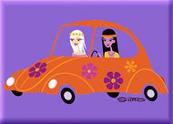 SHM115 Shag Love Bug Fridge Magnet Purple