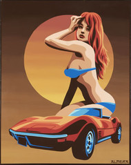 Marco Almera 70's Corvette Original Painting Image