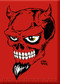 Forbes Devil Skull Fridge Magnet Red Image