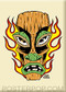 Forbes Flaming Tiki Fridge Magnet Tan Image